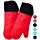 Homwe Extra Long Professional Silicone Oven Mitt - 1 Pair - Extra Long Oven Mitts with Quilted Liner - Red