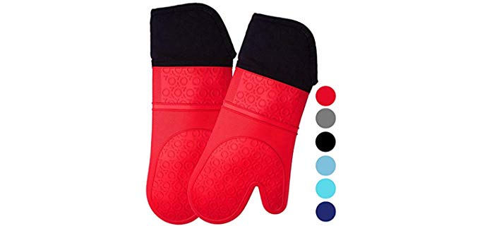Homwe Unisex Extra Long - Oven Mitts