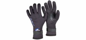 Neo Sport Women and Men's 3MM & 5MM Premium Neoprene Wetsuit Gloves With Gator Elastic Wrist Band, Ideal For All Watersports, Diving, Boating, Cleaning Gutters, Pond & Aquarium Maintenance