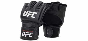 UFC Official PRO Competition Fight Gloves - Men's MMA Gloves, Black, Large