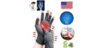 Arthritis Gloves,New Material, Compression for Arthritis Pain Relief Rheumatoid Osteoarthritis and Carpal Tunnel, Premium Compression & Fingerless Gloves for Typing and Daily Work (Dark Gray, L)