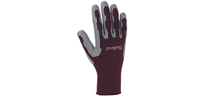 Carhartt Women's Durable Pro Palm Work Glove with Extreme Grip, Dusty Plum, Small