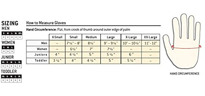 easyboot glove backcountry size chart