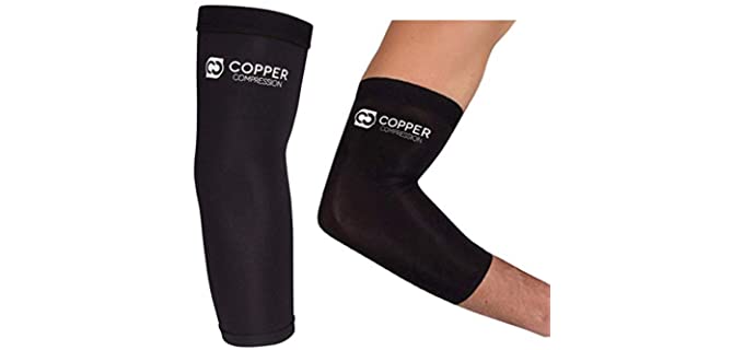Copper Compression Unisex Recovery Sleeve - Elbow Sleeves for Pain and Recovery
