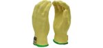 G & F Products 1678M Cut Resistant Work Gloves, 100-Percent Kevlar Knit Work Gloves, Make by DuPont Kevlar, Protective Gloves to Secure Your hands from Scrapes, Cuts in Kitchen, Wood Carving, Carpentry and Dea, Yellow, Medium