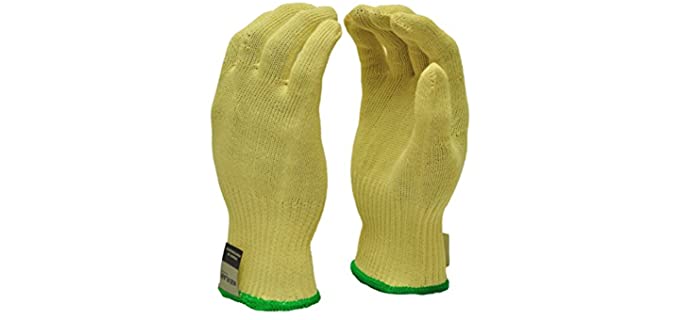 G & F Products 1678M Cut Resistant Work Gloves, 100-Percent Kevlar Knit Work Gloves, Make by DuPont Kevlar, Protective Gloves to Secure Your hands from Scrapes, Cuts in Kitchen, Wood Carving, Carpentry and Dea, Yellow, Medium