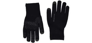 SEALSKINZ Unisex Waterproof All Weather Ultra Grip Knitted Glove, Black, Medium