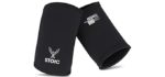 Stoic Elbow Sleeves for Powerlifting - 7mm + 5mm Thick Neoprene Sleeve for Bodybuilding, Weight Lifting Best for Squats, Cross Training, Strongman Professional Quality & Ultra Heavy Duty (Pair)