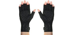 Thermoskin Premium Arthritic Gloves Pair, Black, Medium