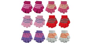 Gelante Toddler/Children Winter Knitted Magic Gloves Wholesale Lot 6-12 Pairs 70-9903-006-(2-6)