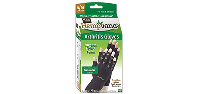 Hempvana Unisex Cannabis - Hemp Compression Gloves