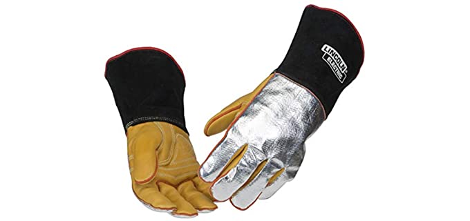 Lincoln Electric Heat Resistant Welding Gloves |Aluminized Reflective Hand | XL | K2982-XL