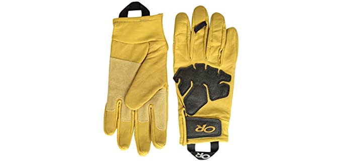Outdoor Research Splitter Work Gloves, Natural/Black, Medium
