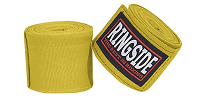 Ringside Mexican Style Boxing Hand Wraps (Pair), Gold