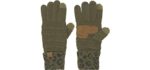 Winter CC Quad Touch Screen Smart Cellphone Finger Tips Warm Soft Gloves (Leopard New Olive)
