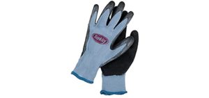 Berkley Coated Fishing Gloves, Blue/Grey