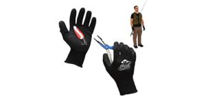 Fishing Gloves – Fish Handling Gloves for Fishing – Textured Grip Palm Fish Cleaning Gloves – Soft Lining Fishing Glove – Fish Fillet Gloves – One Size Fits Most L to XL Fishing Gloves