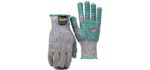 G & F Products 77100 M Cut Resistant With Anti-Slip Silicone Blocks Palm coating technology, Protective Gloves Scrapes, in Kitchen, Wood Carving Carpentry Food Grade 1 Pair,Medium, Model:77100M1pair