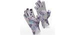 KastKing Sol Armis Sun Gloves UPF50+ Fishing Gloves UV Protection Gloves Sun Protection Gloves Men Women for Outdoor, Kayaking, Rowing,Silver Mist Prym1,Large - X-Large