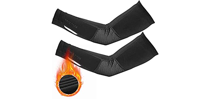 ROCK BROS Thermal Arm Warmer for Men & Women Arm Sleeves for Cycling Running