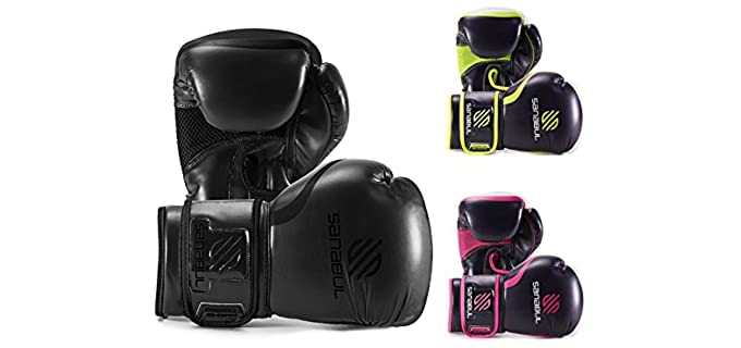 Sanabul Essential Gel Boxing Kickboxing Punching Bag Gloves