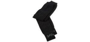 Sockguy Acrylic Seamless Cycling Running and Hiking Arm Warmers, Black - Small/Medium
