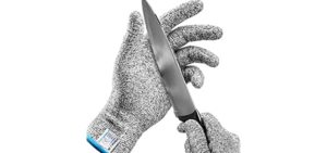 Stark Safe Cut Resistant Gloves (1 Pair) Food Grade Level 5 Protection, Safety Cutting Gloves for Kitchen, Mandolin Slicing, Fish Fillet, Oyster Shucking, Meat Cutting and Wood Carving - Medium