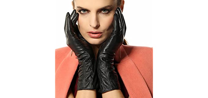 Warmen Women's Lambskin - Leather Gloves