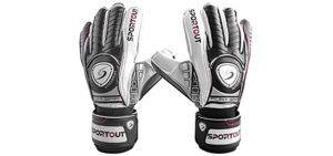 Youth&Adult Goalie Goalkeeper Gloves,Strong Grip for The Toughest Saves, with Finger Spines to Give Splendid Protection to Prevent Injuries,3 Colors (Black, 10)