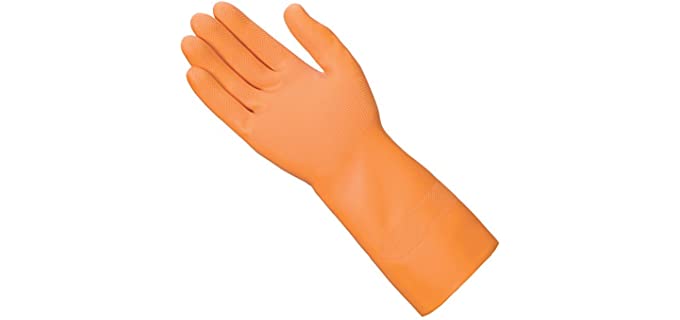 Mr. Clean Ultra Grip, Heat Resisting, Soft Cotton Flock Lining, Extreme Non-Slip Diamond Grip Gloves, Medium