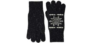 Pendleton Women's Gloves, Plains Star Charcoal, S/M