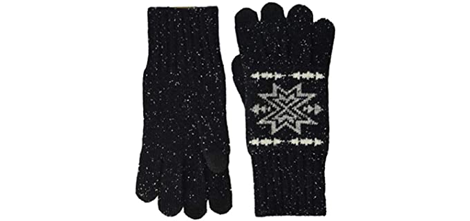 Pendleton Women's Gloves, Plains Star Charcoal, S/M