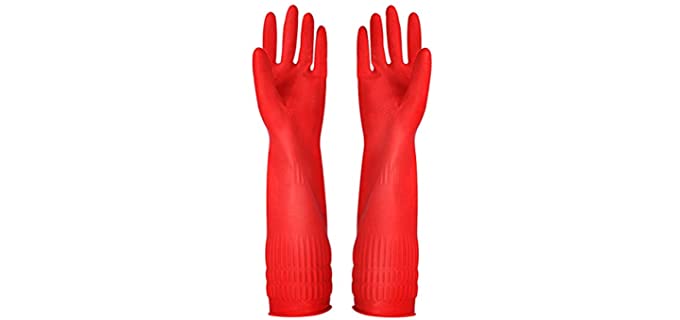 Yslon Unisex Rubber - Gloves for Dish Washing