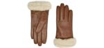 UGG W Women's Classic Shorty Tech Gloves, chestnut, l