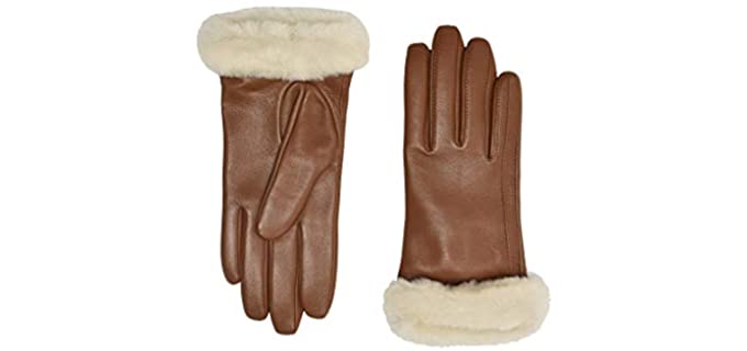 UGG W Women's Classic Shorty Tech Gloves, chestnut, l