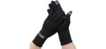 2 Pairs Pack Copper Compression Full Finger Arthritis Gloves for Relief Arthritis Pain,Copper Glove with Touch Screen Fingers for Everyday Support, Carpal Tunnel, Typing, Fit for Men & Women (Medium)