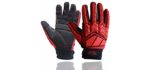 Anti Vibration Gloves, SBR Padding, TPR Protector Impact Gloves, Men Mechanic Work Gloves (Large)