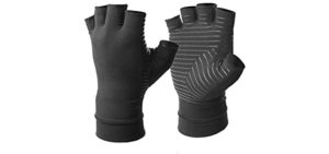 Bangbreak Copper Arthritis Compression Gloves, High Copper Infused Compression Gloves for Men and Women, Pain Relief and Healing for Arthritis, Carpal Tunnel, Typing and Daily Work (Medium)