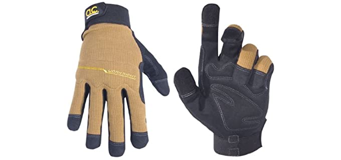 CLC Custom Leathercraft 124X Workright Flex Grip Work Gloves, Shrink Resistant, Improved Dexterity, Tough, Stretchable, Excellent Grip