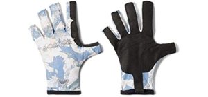Columbia Unisex Terminal Deflector Zero Fishing Glove, Vivid Blue Inside Out Camo, Large/X-Large