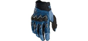 Fox Racing Bomber Glove, Blue Steel, Large