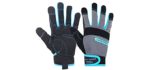 HANDLANDY Work Gloves Mens & Women, Utility Safety Mechanic Working Gloves Touch Screen, Flexible Breathable Yard Work Gloves (Small, Grey)