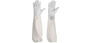 Humble Bee 110-XXL Goatskin Beekeeping Gloves, XX-Large, Meadow Gray