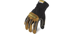 Ironclad Ranchworx Work Gloves RWG2, Premier Leather Work Glove, Performance Fit, Durable, Machine Washable, (1 Pair), Large - RWG2-04-L