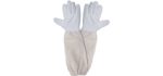 KINGLAKE Beekeeping Gloves Goatskin A Pair of Beekeeping Protective Gloves with Sleeves Large Perfect for The Beginner Beekeeper