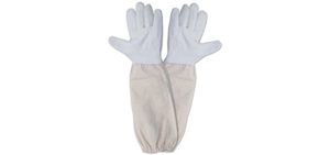 KINGLAKE Beekeeping Gloves Goatskin A Pair of Beekeeping Protective Gloves with Sleeves Large Perfect for The Beginner Beekeeper