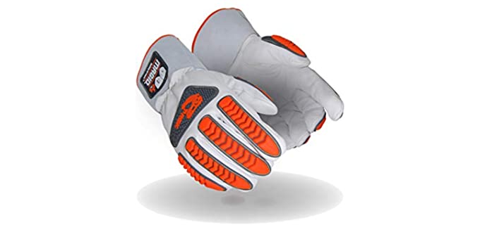 MAGID TRX848M Inferno Series | Flame/Heat Resistant Impact Welder's Gloves, Size 8/M, (1 Pair)