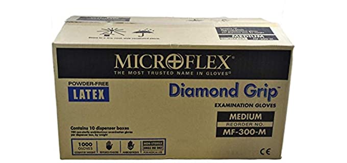 Diamond Grip Unisex Microflex - Latex Gloves