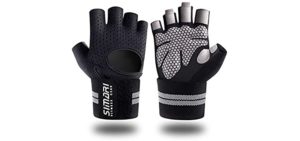 SIMARI Workout Gloves Men Women Full Finger Weight Lifting Gloves with Wrist Support for Gym Exercise Fitness Training Lifts Made of Microfiber and Spandex Fiber SMRG902