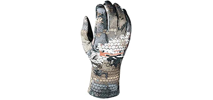 SITKA Gear Gradient Stretch Fleece Camouflage Hunting Gloves, Optifade Timber, Medium (90185-TM-M)